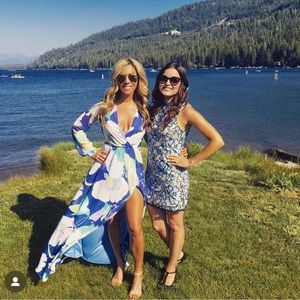 Lulu’s Wondrous Waterlilies maxi dress - discontinued print